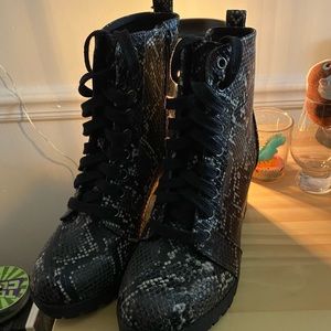 Snake skin boots